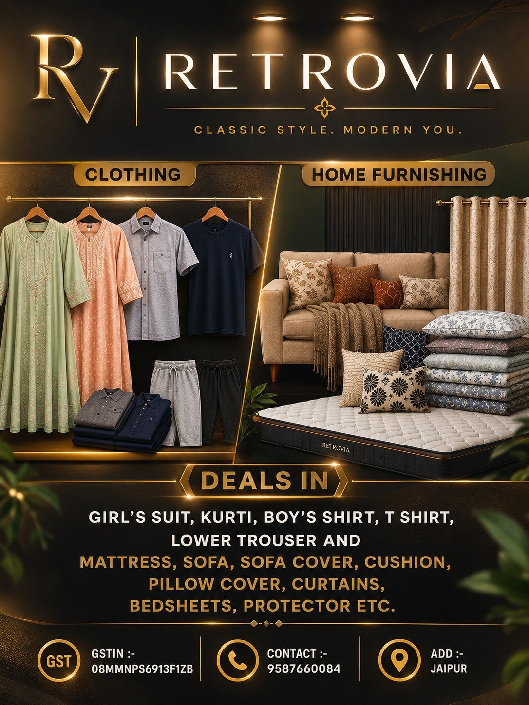 Retrovia Clothing and Home Furnishing Collection